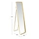 preview thumbnail 3 of 4, SAFAVIEH Lerna 18-inch Brass Vertical Rectangular Standing Mirror - 16" W x 18" L x 61" H