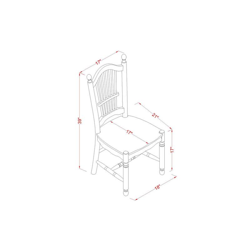 Kitchen Table Set 5 Piece Dining Room Set Wood Chairs Black Cherry Finish