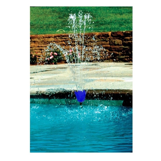 23-Inch Blue Adjustable Wall Flower Water Fountain for Swimming Pools