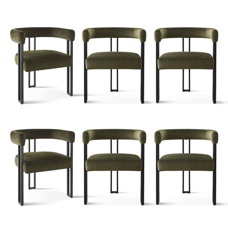 Upholstered Armchair (Set of 6) - Olive