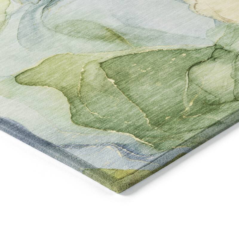 Pana Artistic Abstract Weather Resistant Blended Style Outdoor Rug