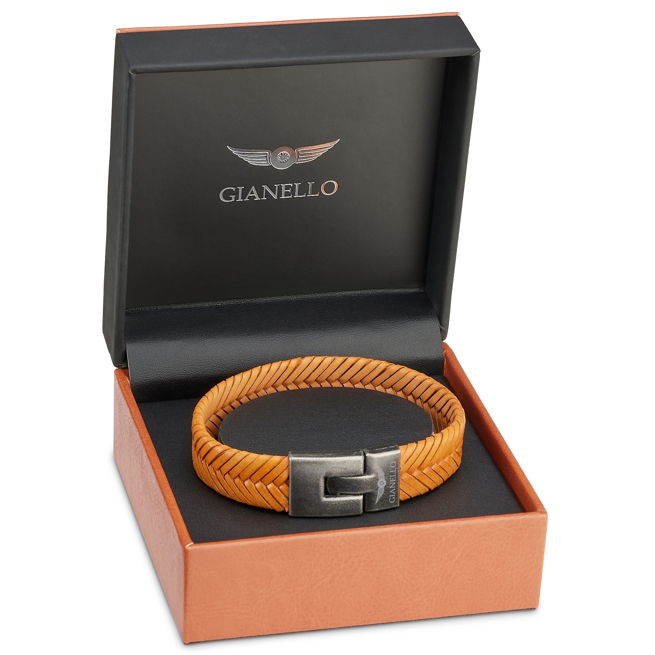 Gianello Trieste Handmade Men's Black Rope Fusion Bracelet