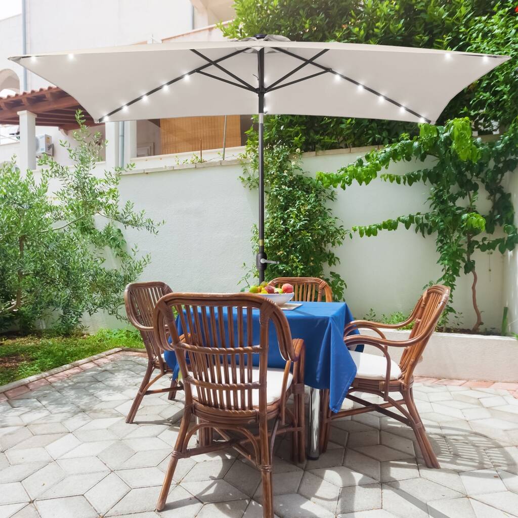 Bonosuki LED Rectangular Patio Umbrella