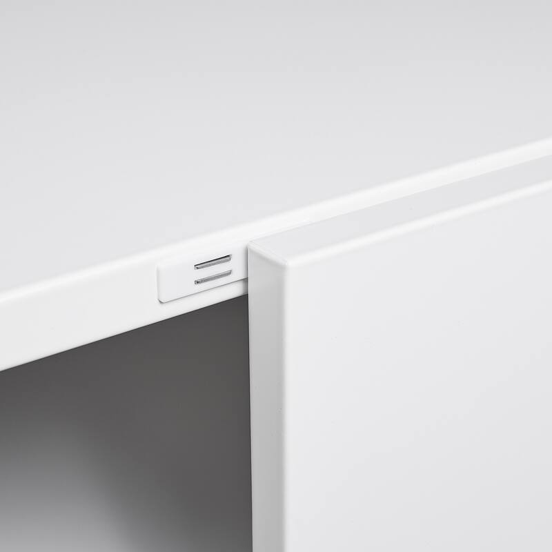 Anmytek White Rolling Storage Cabinet Mobile Organizer Office Bedroom Modern Home Decor