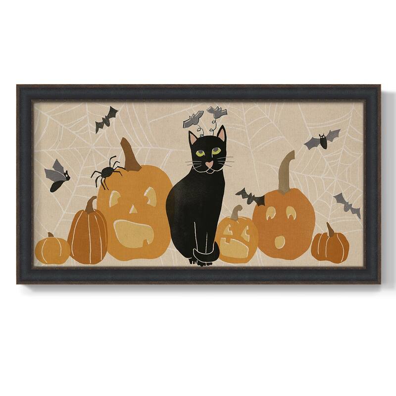 Pumpkin Patch Cats Collection D Premium Framed Canvas- Ready to Hang