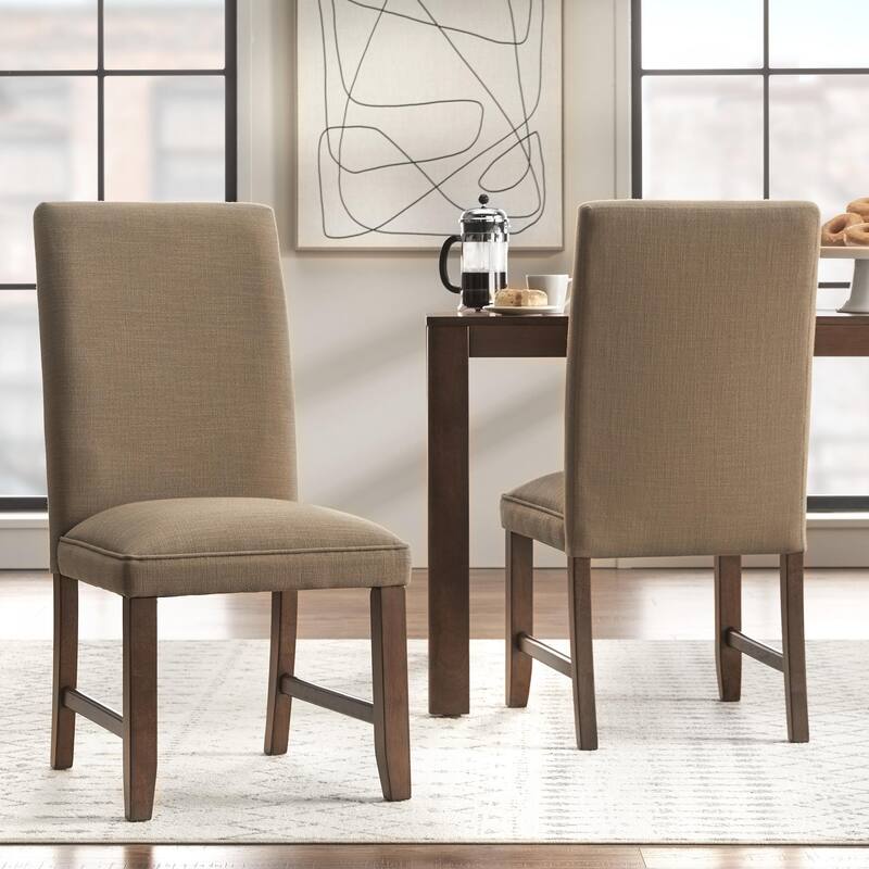 Lifestorey Dakota Parson Dining Chair (Set of 2) - Taupe Solid - Set of 2