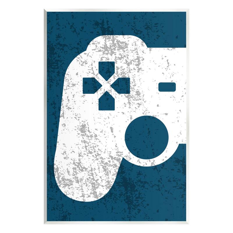 Stupell Distressed Game Controller Shape Wall Plaque Art, Design by Kim Allen - 10 x 15