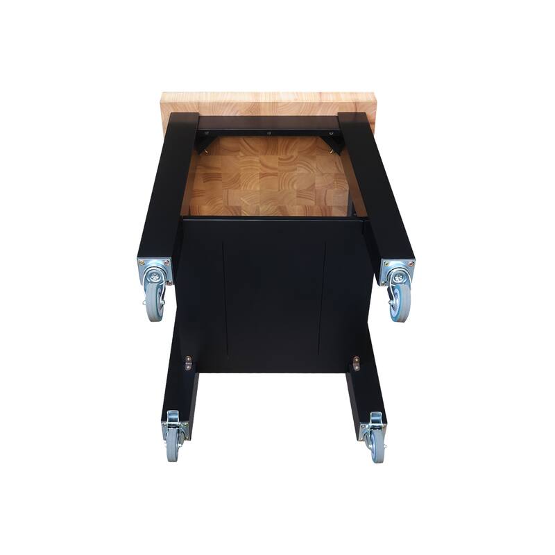 Copper Grove Lakeland Solid Parawood Kitchen Island Cart