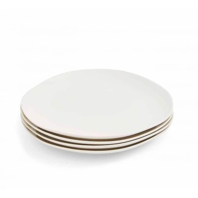 Portmeirion Set of 4 Sophie Conran Arbor Dinner Plates - 11 Inch - Creamy White - 4 Piece