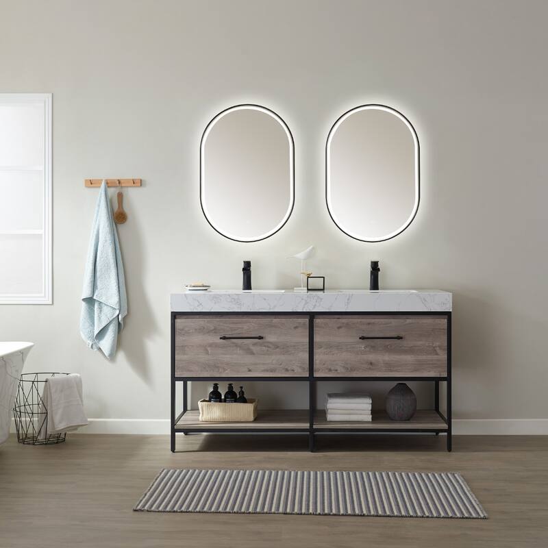 24'' Oval LED Lighted Accent Bathroom/Vanity Wall Mirror