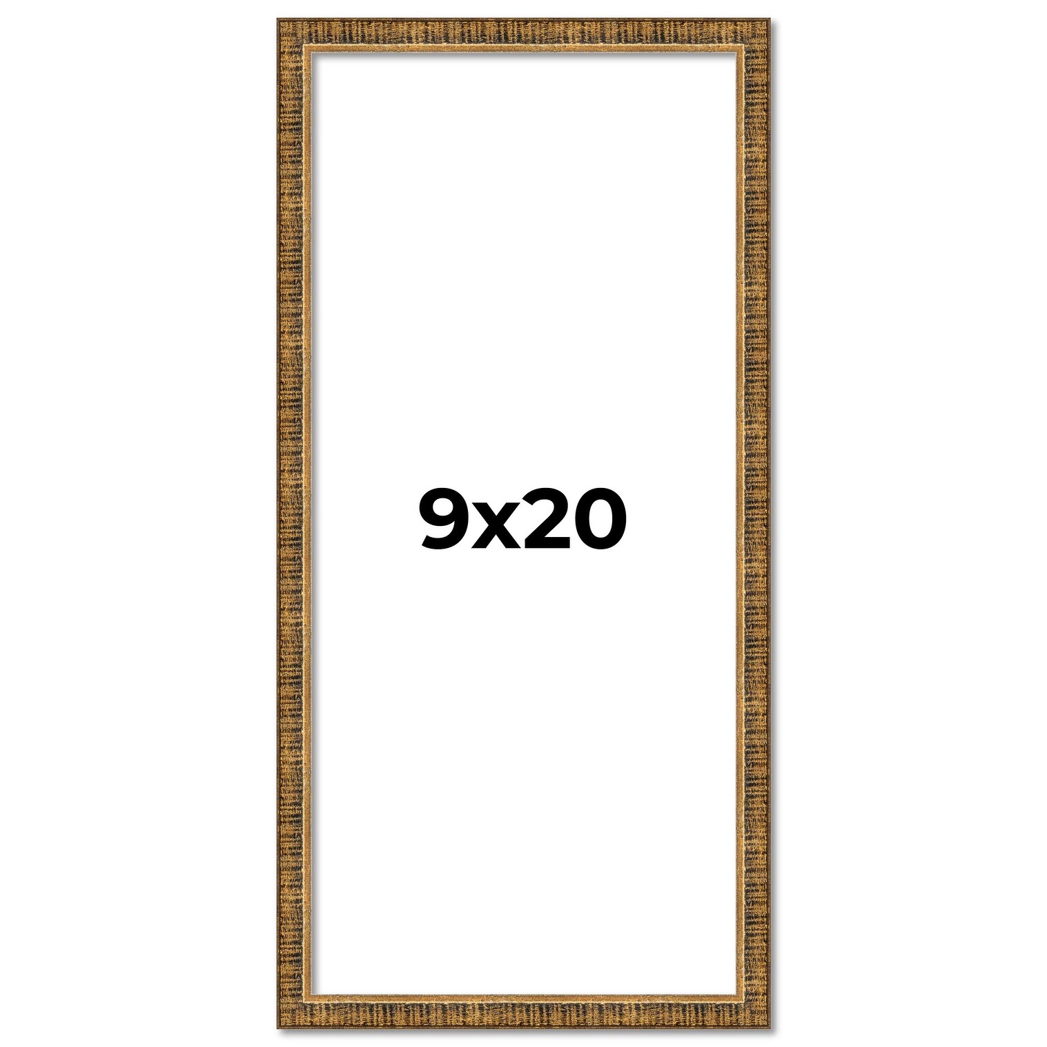 9x20 Frame Gold Kingsley Distressed Solid Wood Picture Frame Width