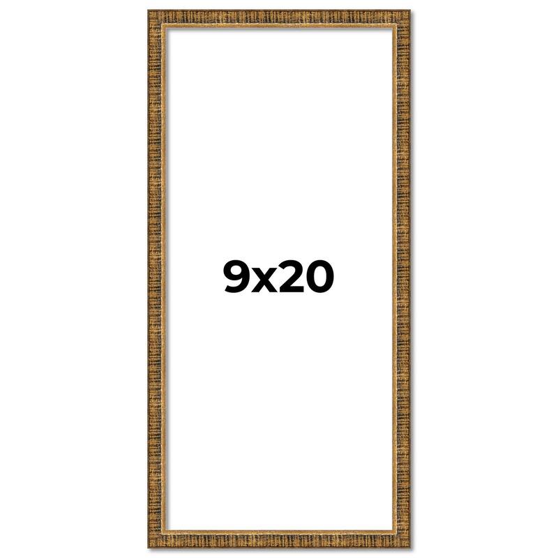 9x20 Frame Gold Solid Wood Picture Frame - Complete Modern Photo Frame