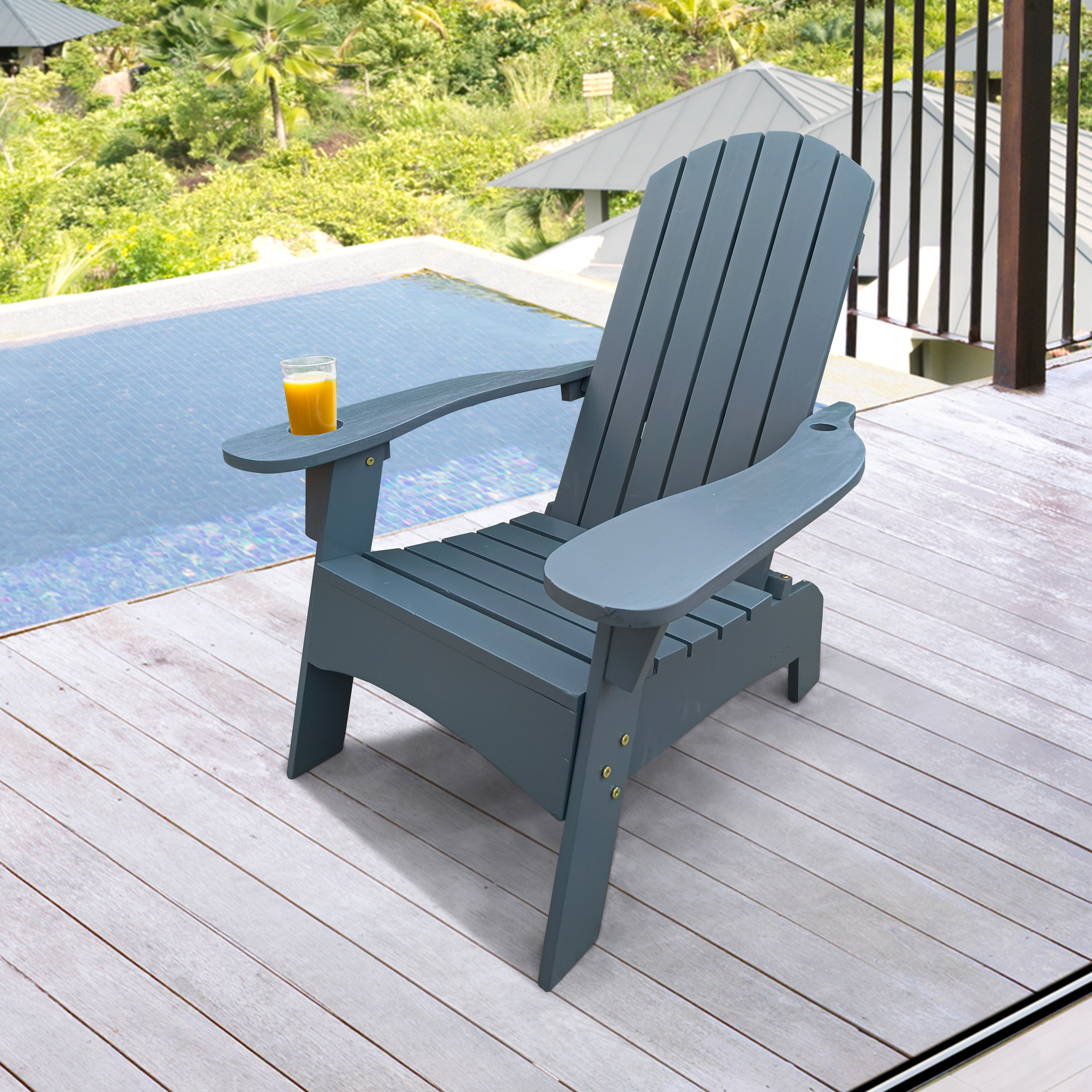 Tall adirondack chairs with hot sale cup holders