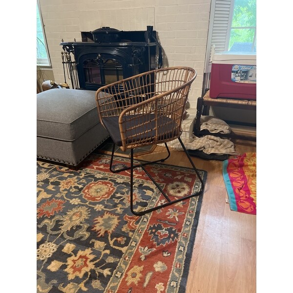 Tommy Hilfiger Graham Rattan Lounge Chair Black atelieryuwa.ciao.jp