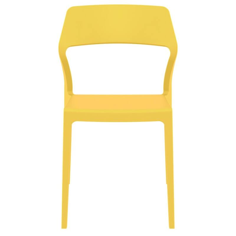 32.75" Yellow Solid Patio Dining Chair