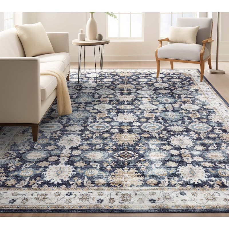 Well Woven Elle Basics Gala Vintage Botanical Washable Rug