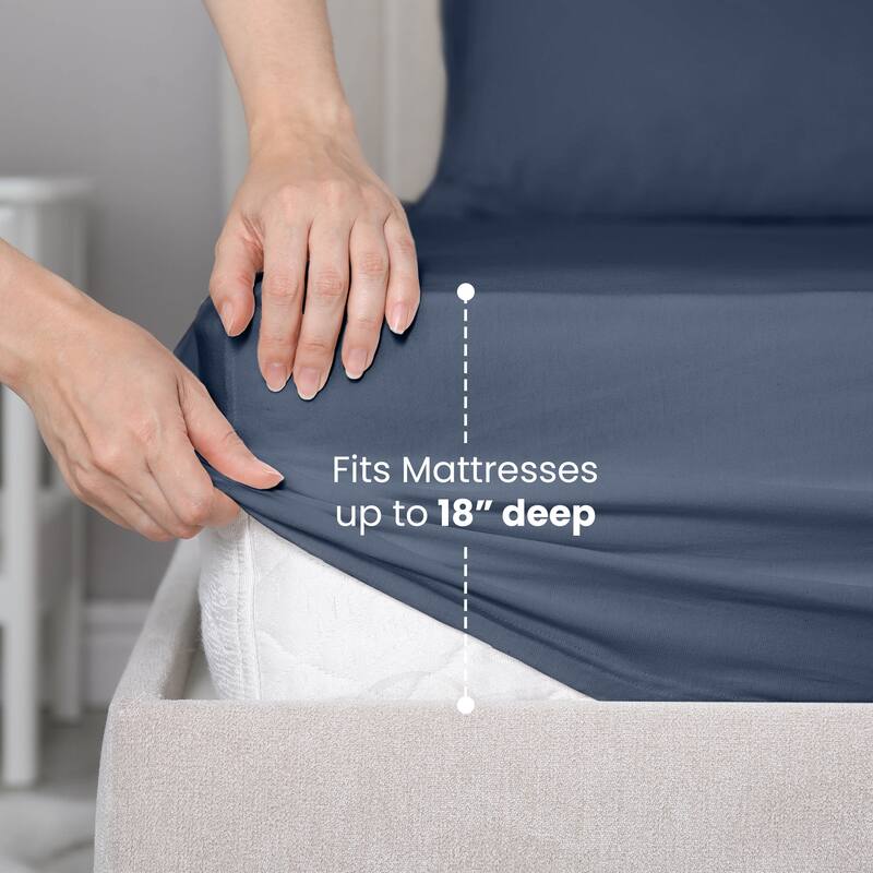 Martex 400 Cotton Sateen Sheet Set Silky Soft Breathable Durable