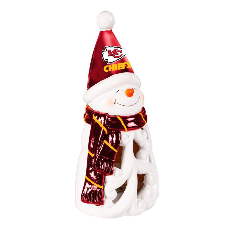 Kansas City Chiefs Snowman LED Garden Statuary, 8"