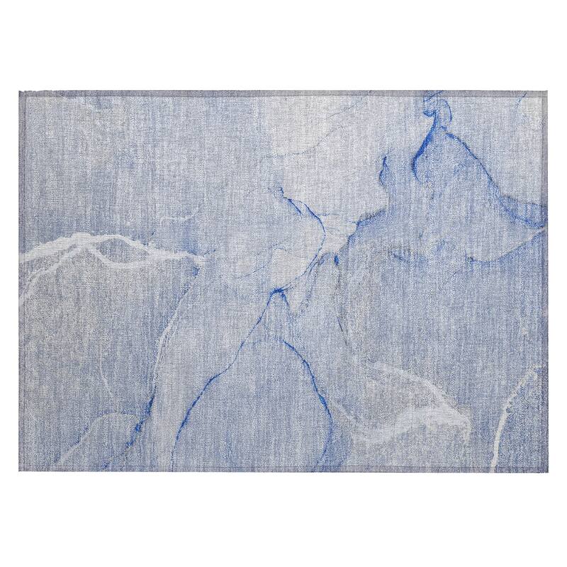 Machine Washable Indoor/ Outdoor Abstract Chantille Rug