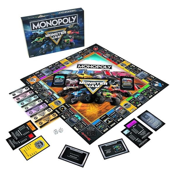 slide 2 of 4, Monster Jam Monopoly Board Game