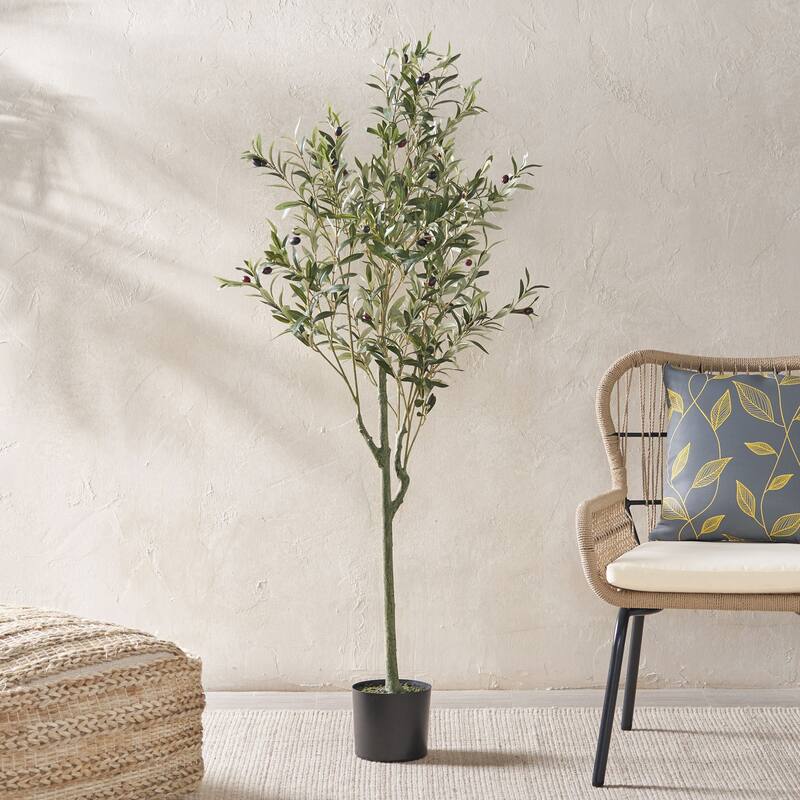 Taos 4' x 1.5' Artificial Olive Tree by Christopher Knight Home