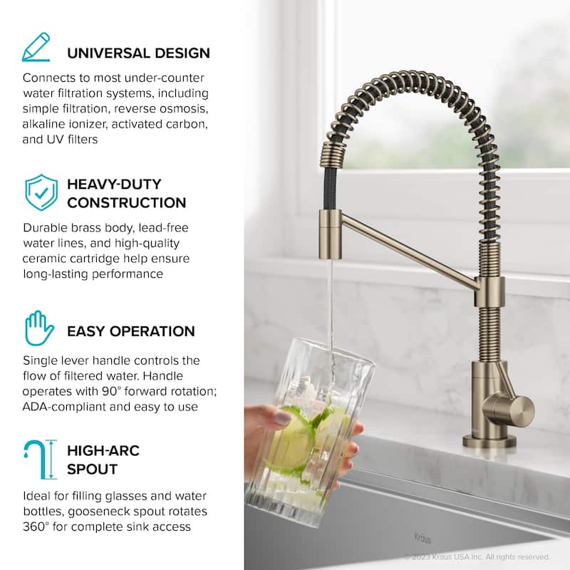 Kraus Bolden 1-Handle Drinking Water Dispenser Beverage Kitchen Faucet