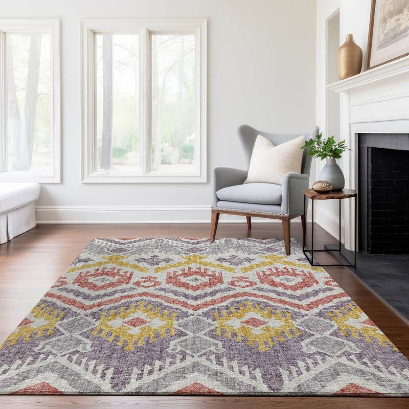 Premium Washable Super Soft Modern Global Mayfield Rug