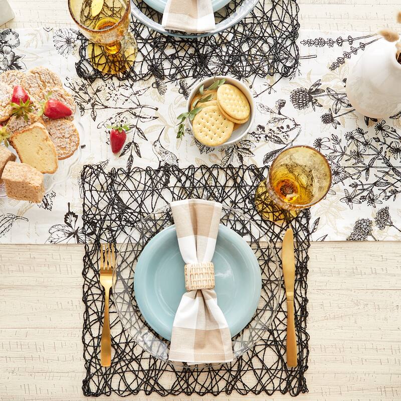 Design Imports Woven Paper Kitchen Placemat Set (Set of 6)