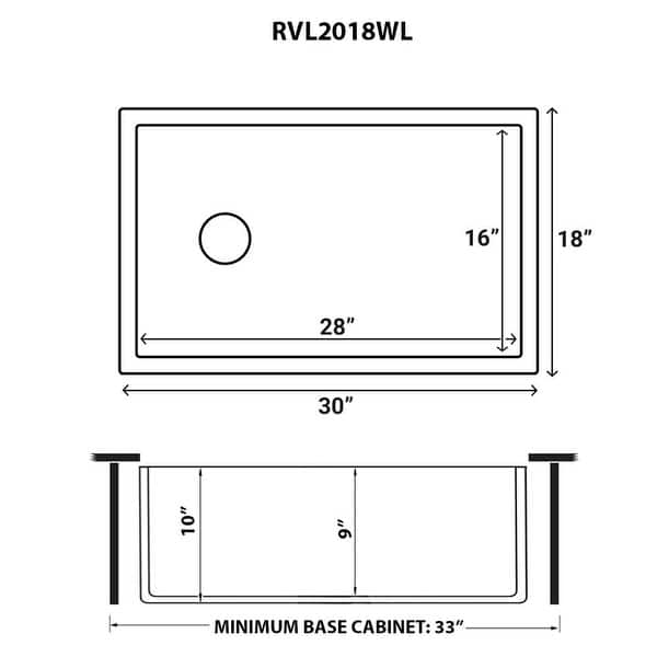 Ruvati 30-inch Fireclay Farmhouse Offset Drain Kitchen Sink Single Bowl White - Left Drain -