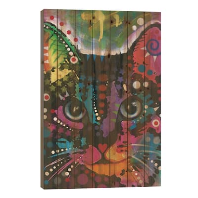 Tabby I Print On Wood by Dean Russo - Multi-Color