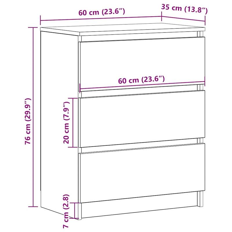vidaXL Sideboard Black Engineered wood Medium Black Sideboard