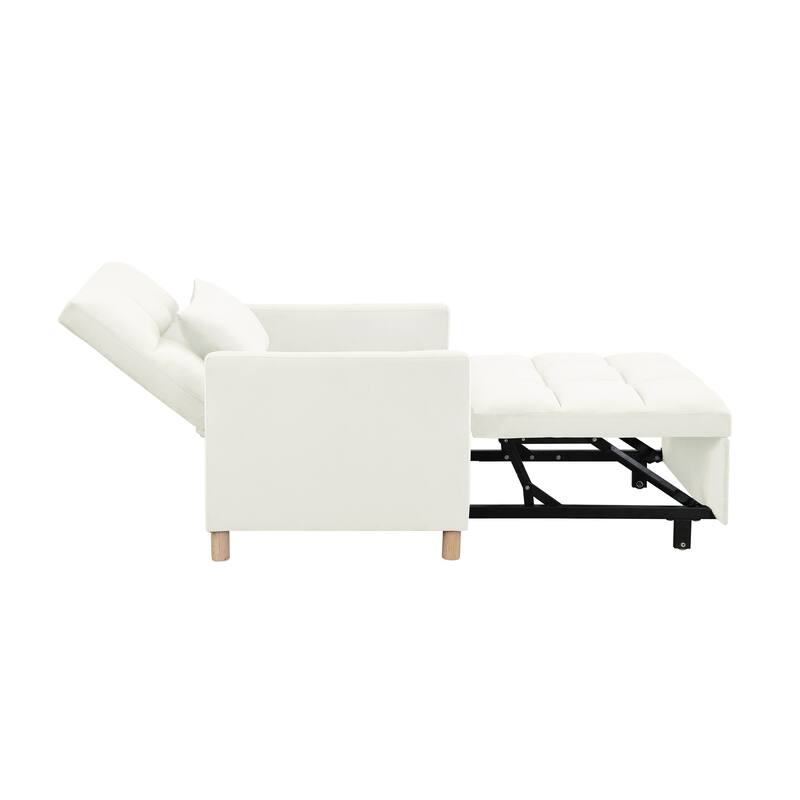 Convertible Sleeper Sofa Chair Bed, Adjustable Chair with Pillow, Multi-Functional Sleeper Chair