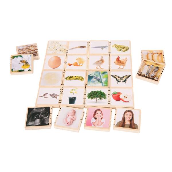 slide 2 of 5, TickiT Wooden Lifecycle Tiles - Multi Multi - Kids