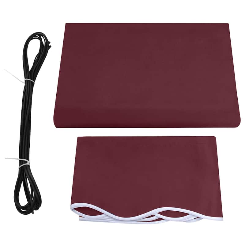MCombo Sunshade Replacement Fabric with UV Protection for Retractable Patio Awnings -  Burgundy