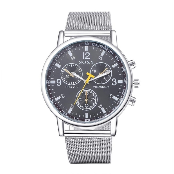 Titanium Inspired Classic Watch- Onyx - White