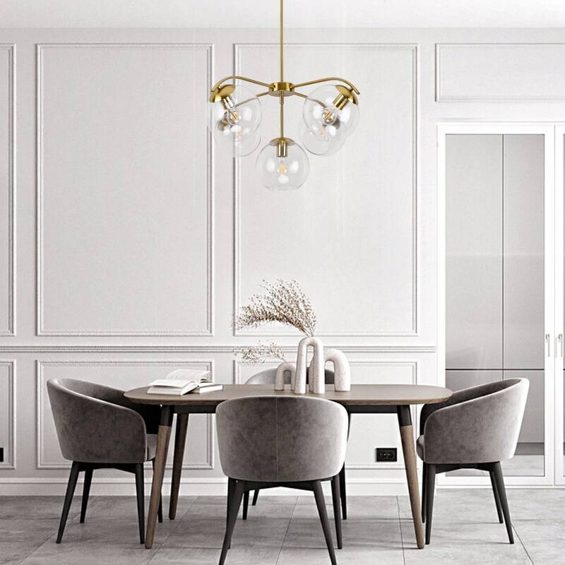 5-light Golden Dimmable Chandelier - Gold