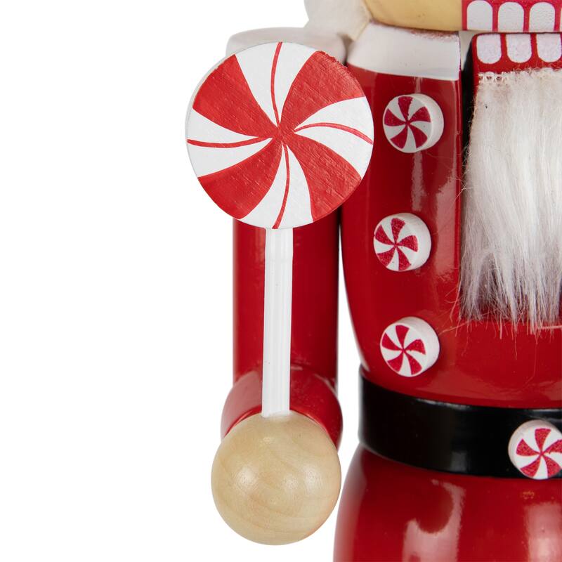 Peppermint Candy Nutcracker Christmas Figure - 15" - Red and Green