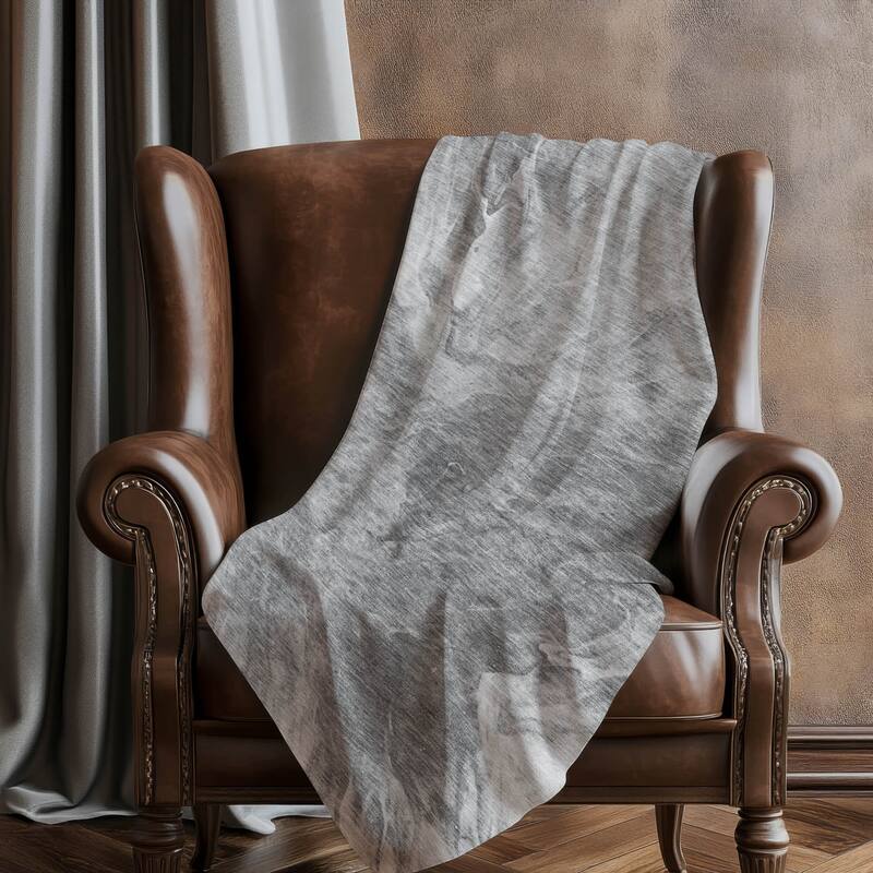 Premium Machine Washable Abstract Watercolor Sherpa Throw Blanket