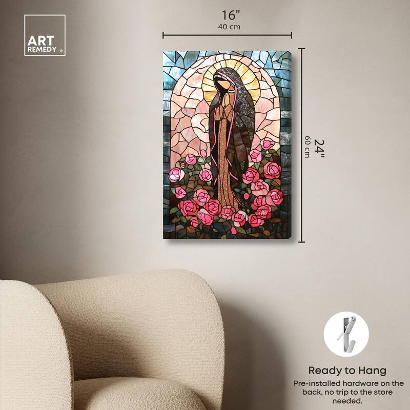 Glass Rosarium Guardian Canvas by Art Remedy, Gallery Wrapped