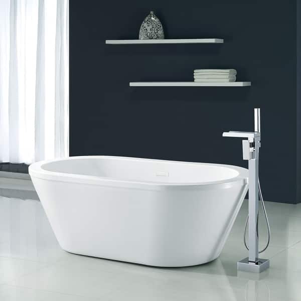 Shop Ove Decors Kaylee 63 Inch White Acrylic Freestanding Bathtub