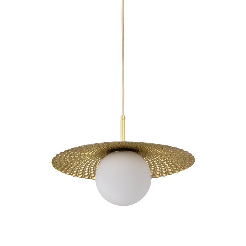 1-Light Glass Globe Pendant Light