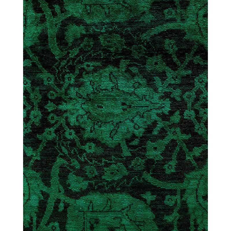 Contemporary Overdyed Wool Hand Knotted Runner - 2' 8" x 14' 0"