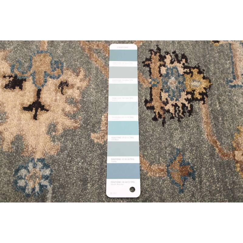 ECARPETGALLERY Hand-knotted Finest Agra Jaipur Teal Wool Rug - 7'8 x 9'8