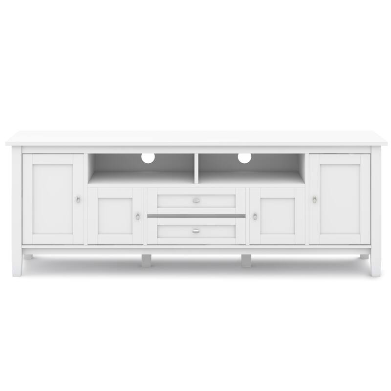 WYNDENHALL Norfolk SOLID WOOD 72 inch Wide TV Media Stand For TVs up to 80 inches - 72'' W x 17.5'' D x 26'' H