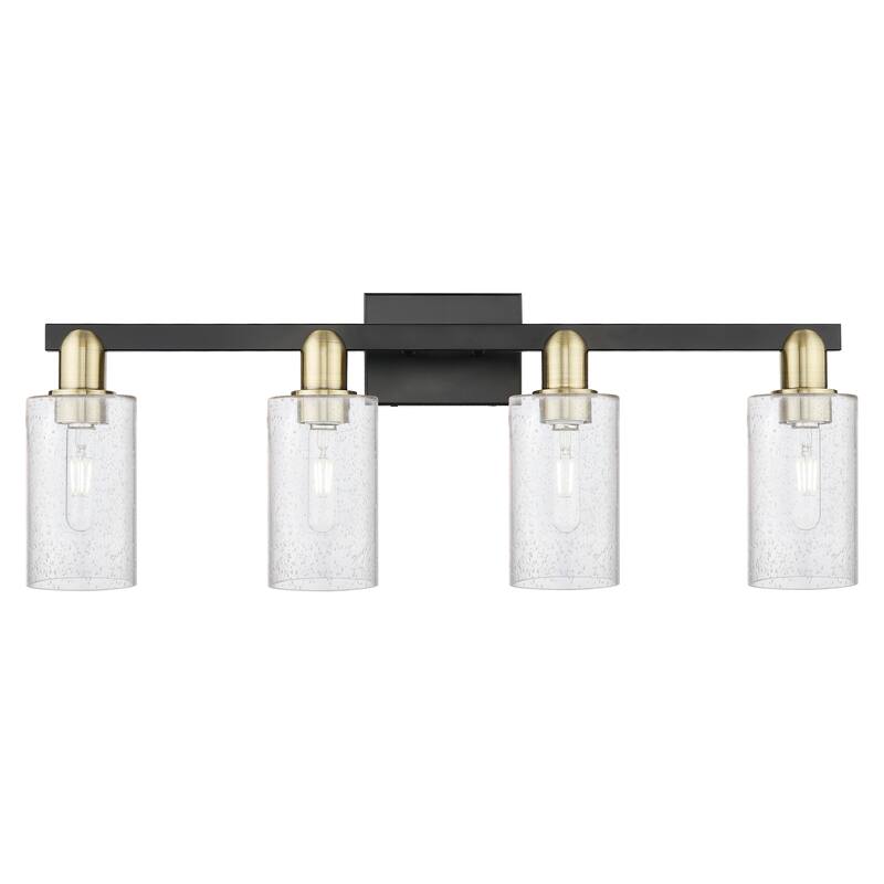 Innovations Lighting Endless Possibilities Arcadia - Clymer - 4 Light 31" Bath Vanity Light - Black Antique Brass/Seedy