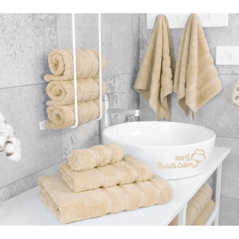 American Soft Linen 6 Piece Turkish Cotton Bath Towel Set