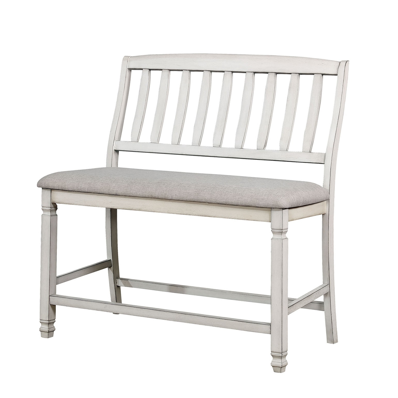 Counter height discount bench with back
