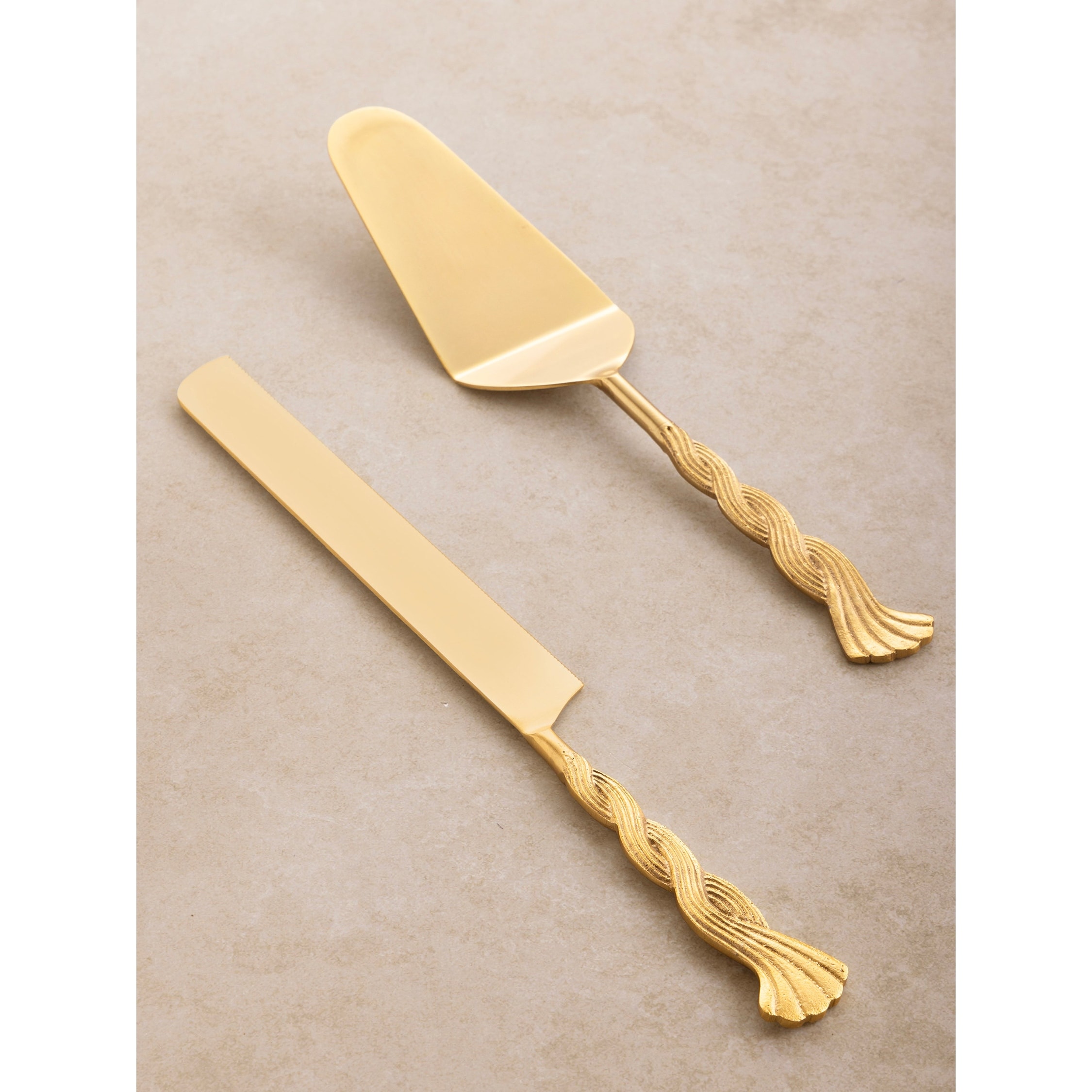 Santiago Gold Cake Servers - Set of 2