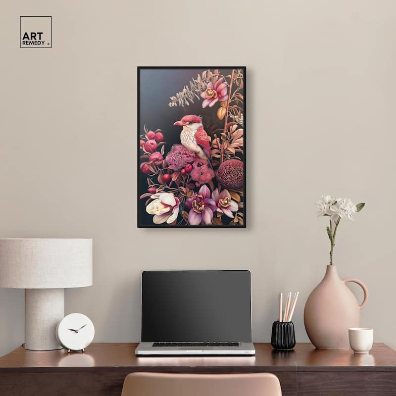 Bird and Bloom Canvas by Art Remedy