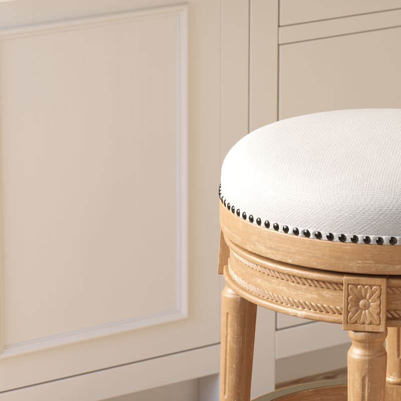 New Ridge Home Goods Chapman Counter-Height Backless Swivel Bar Stool - Counter Height